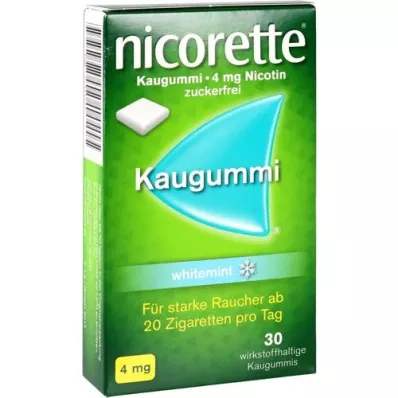 NICORETTE Kauwgom 4 mg witte munt, 30 stuks