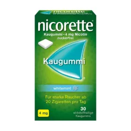 NICORETTE Kauwgom 4 mg witte munt, 30 stuks