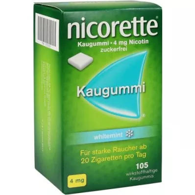 NICORETTE Kauwgom 4 mg witte munt, 105 stuks