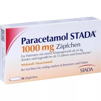PARACETAMOL STADA 1000 mg zetpil, 10 stuks
