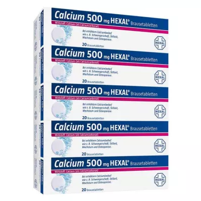 Calcium 500 Hexal bruistabletten, 100 st Calcium 500 Hexal bruistabletten, 100 st