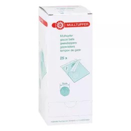 MULLTUPFER Pruimformaat steriel, 25X2 stuks