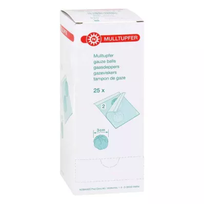 Gaasdoekjes ter grootte van een pruim, steriel (25x2 stuks) Gaasdoekjes ter grootte van een pruim, steriel (25x2 stuks)