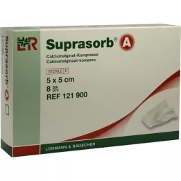 SUPRASORB A Calciumalginaat Compr.5x5 cm, 8 st