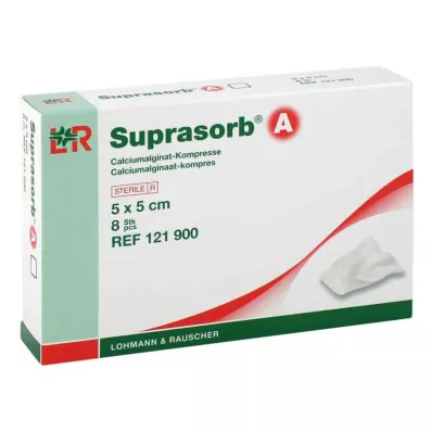 SUPRASORB A Calciumalginaat Compr.5x5 cm, 8 st