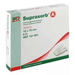 SUPRASORB Een calciumalginaatkompres 10x10 cm, 8 stuks