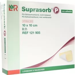 SUPRASORB P PU-Schuim v. niet-klevend 10x10 cm, 8 st