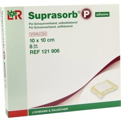 SUPRASORB P PU-Schuim v. zelfklevend 10x10 cm, 8 st