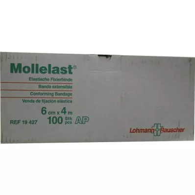 MOLLELAST Verband 6 cmx4 m wit los, 100 st