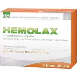 HEMOLAX 5 mg enterische tabletten, 200 stuks