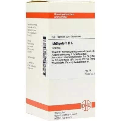 ICHTHYOLUM D 6 tabletten, 200 stuks