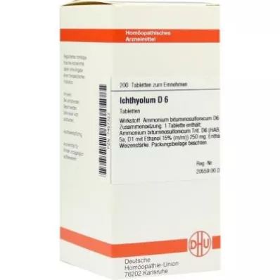 ICHTHYOLUM D 6 tabletten, 200 stuks ICHTHYOLUM D 6 tabletten, 200 stuks