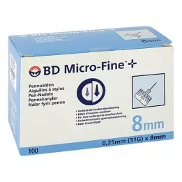 BD Microfijn + 8 mm naalden 0,25x8mm, 100 st