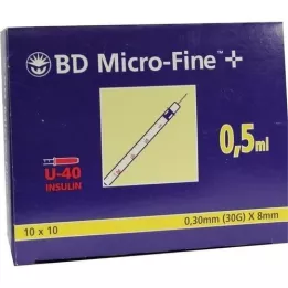 BD MICRO-FINE+ Insulinespr.0.5 ml U40 8 mm, 100X0.5 ml