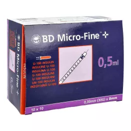 BD MICRO-FINE+ Insulinespr.0.5 ml U100 8 mm, 100X0.5 ml