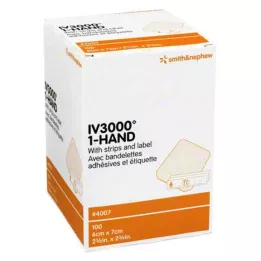 OPSITE IV 3000 6x7 cm transp. canule fixatie, 100 stuks