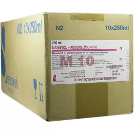 Mannitol-infusieoplossing 10, 10X250 ml