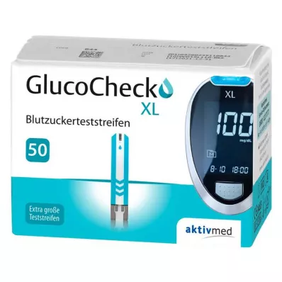 GLUCOCHECK XL Bloedglucoseteststrips, 50 stuks