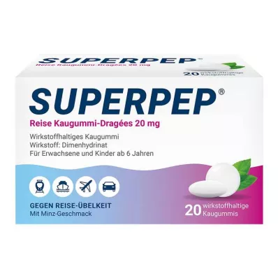SUPERPEP® Reiskauwgomdragees, 20 st