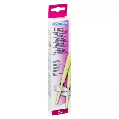 OHRENKERZEN conisch met bijenwas, 2 stuks OHRENKERZEN conisch met bijenwas, 2 stuks