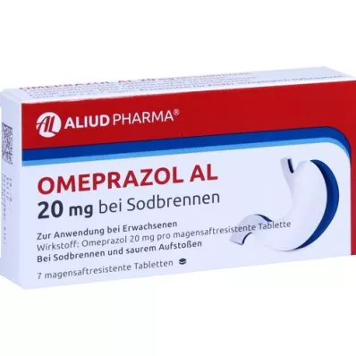 OMEPRAZOL AL 20 mg b.Sodbr.maagsap tabletten, 7 stuks