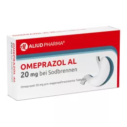OMEPRAZOL AL 20 mg tegen brandend maagzuur, 7 uur