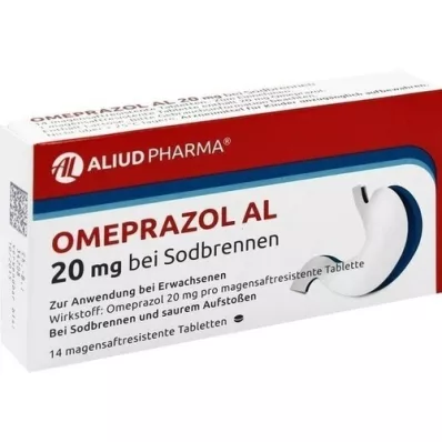 OMEPRAZOL AL 20 mg b.Sodbr.maagsap tabletten, 14 stuks