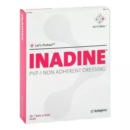 INADINE Zalfgaas w. PVP Iod. 5x5cm, 25 stuks