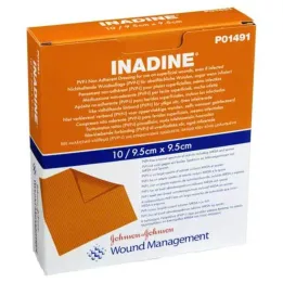 INADINE Zalfgaas w. PVP Iod. 9.5x9.5cm, 10 stuks