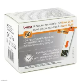 BEURER GL44/GL50 teststrips, 50 stuks