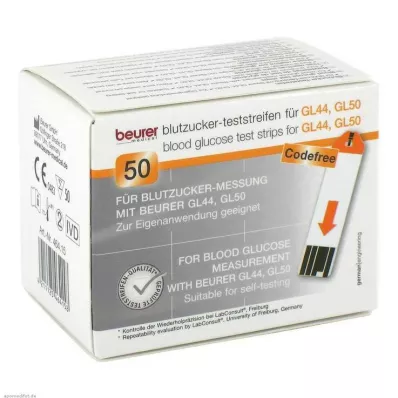 beurer bloedsuikerteststrips GL44, GL50, GL50 evo, 50 stuks