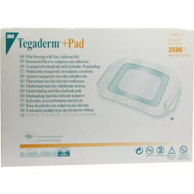 TEGADERM 3M Plus Pad 9x10 cm Ready Made.3586, 25 stuks TEGADERM 3M Plus Pad 9x10 cm Ready Made.3586, 25 stuks