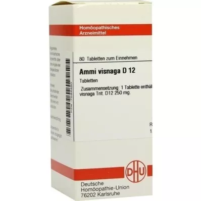 AMMI VISNAGA D 12 tabletten, 80 stuks