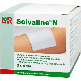 SOLVALINE N Kompressen 5x5 cm steriel, 25 stuks