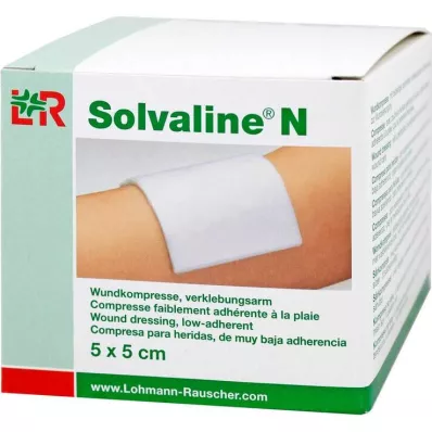 SOLVALINE N Kompressen 5x5 cm steriel, 25 stuks