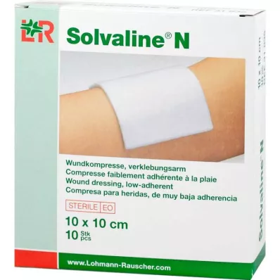 SOLVALINE N Kompressen 10x10 cm steriel, 10 stuks SOLVALINE N Kompressen 10x10 cm steriel, 10 stuks