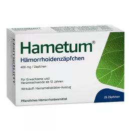 HAMETUM Aambeien zetpillen, 25 stuks