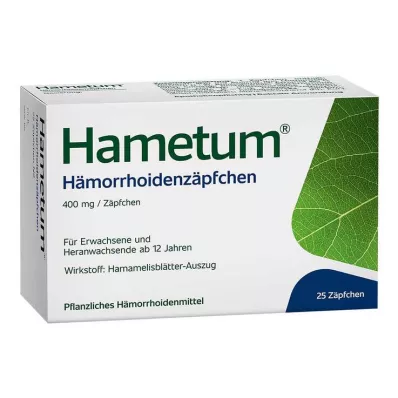 HAMETUM Aambeien zetpillen, 25 stuks