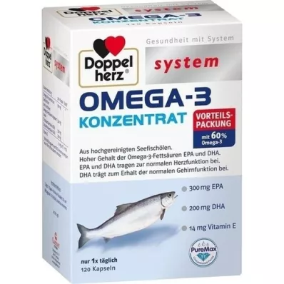 DOPPELHERZ Omega-3-concentraatsysteemcapsules, 120 stuks