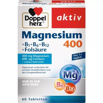 DOPPELHERZ Magnesium 400 mg tabletten, 60 st