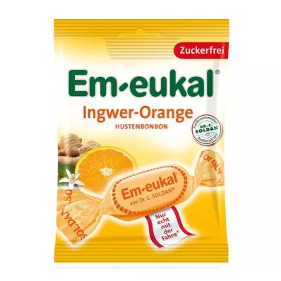 Em-eukal hoestdruppels gember-sinaasappel suikervrij, 75 g Em-eukal hoestdruppels gember-sinaasappel suikervrij, 75 g
