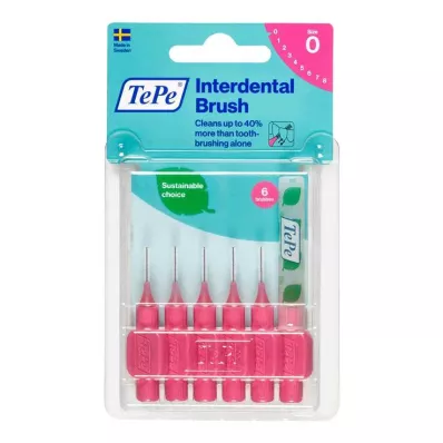 TEPE Interdentale rager Original 0.4mm ISO 0 roze, 6 stuks