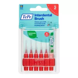 TEPE Interdentale rager Original 0.5mm ISO 2 rood, 6 stuks