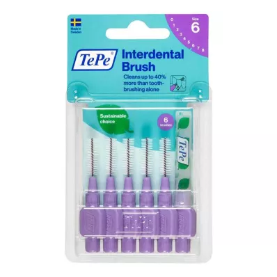 TEPE Interdentale rager Original 1.1mm ISO 6 paarse, 6 stuks TEPE Interdentale rager Original 1.1mm ISO 6 paarse, 6 stuks