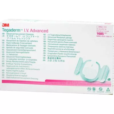 TEGADERM 3M I.V. Geavanceerde Fixatie V.8,5x11,5 cm 1685, 50 st