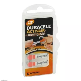 BATTERIEN f.hoortoestellen Duracell 13, 6 stuks