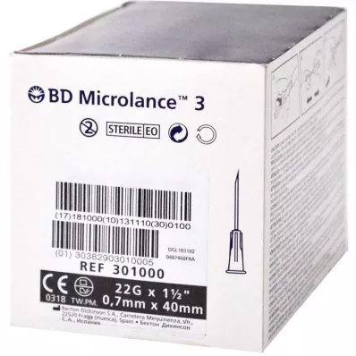 BD MICROLANCE Speciale canule 22 G 1 1/2, 100 stuks BD MICROLANCE Speciale canule 22 G 1 1/2, 100 stuks