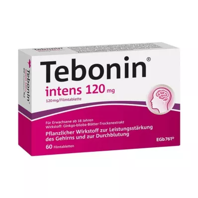 TEBONIN intensieve 120 mg filmomhulde tabletten, 60 stuks TEBONIN intensieve 120 mg filmomhulde tabletten, 60 stuks