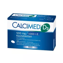 CALCIMED D3 500 mg/1000 I.U. Kauwtabletten, 48 st