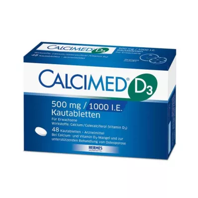 CALCIMED D3 500 mg/1000 I.U. Kauwtabletten, 48 st CALCIMED D3 500 mg/1000 I.U. Kauwtabletten, 48 st